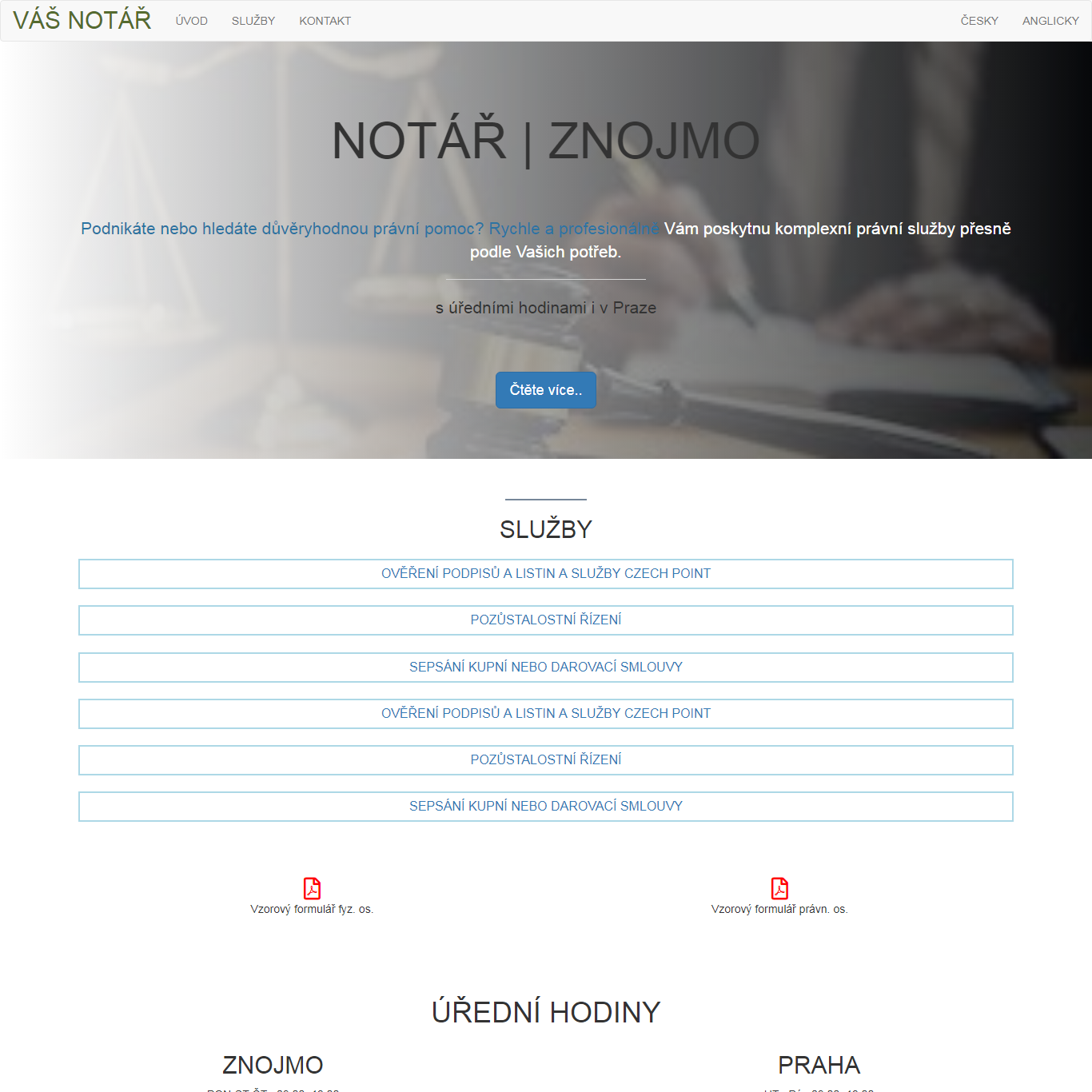 notar Znojmo |JK Webdesign
